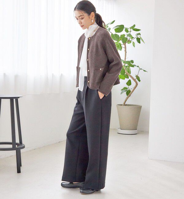 SHIPS for women「〈手洗い可能〉モール リブ クルーネック カーディガン」|カーディガン|