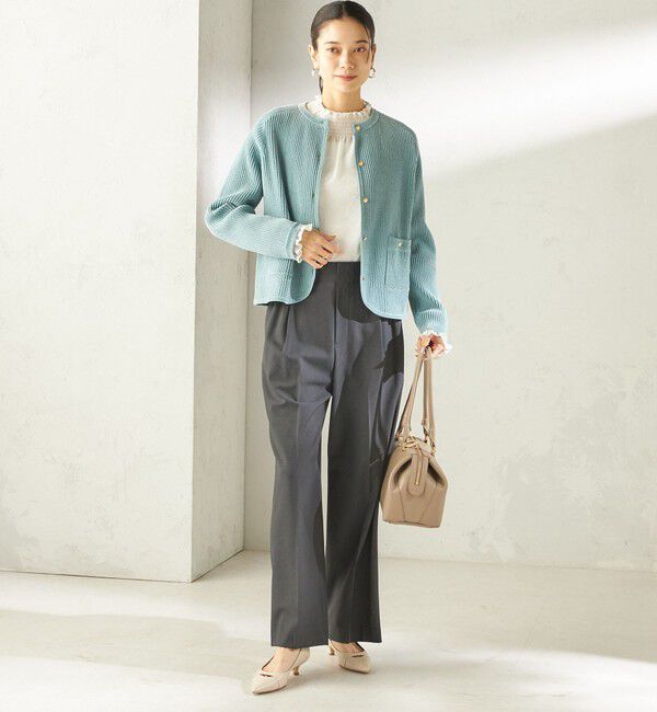 SHIPS for women「〈手洗い可能〉モール リブ クルーネック カーディガン」|カーディガン|