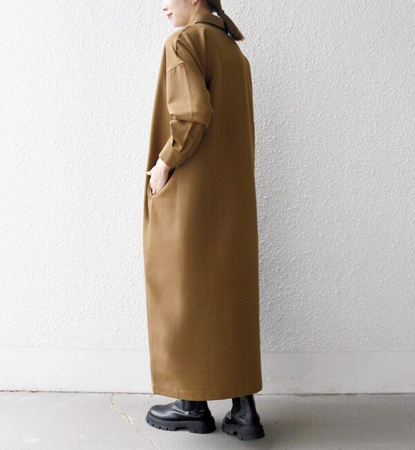 SHIPS any「SHIPS any:〈洗濯機可能〉サージ スキッパー シャツ ワンピース」|ワンピース|