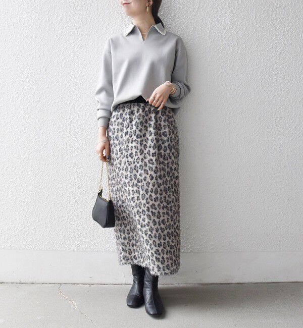 SHIPS any「SHIPS any:〈手洗い可能〉パール モチーフ 襟付き スキッパー ニット プルオーバー」|ニット・セーター|