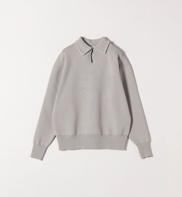 SHIPS any「SHIPS any:〈手洗い可能〉パール モチーフ 襟付き スキッパー ニット プルオーバー」|ニット・セーター|