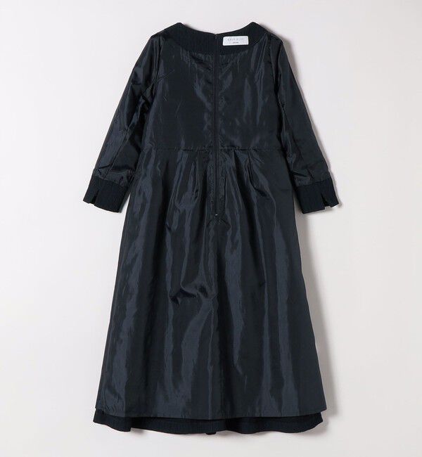 SHIPS any「SHIPS any:〈手洗い可能〉ジャカード ウエスト タック ノーカラー ワンピース［NAVY BLUE］」|ワンピース|