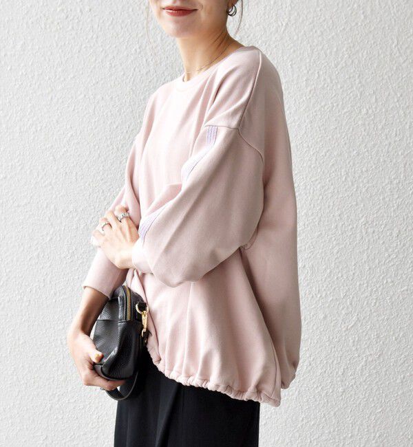 SHIPS any「SHIPS any:〈洗濯機可能〉裏毛 バイカラー ドロスト ルーズ スウェット プルオーバー」|スウェット・ジャージ|