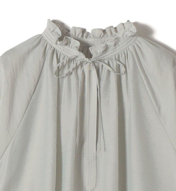 SHIPS for women「〈手洗い可能〉シアー タンブラー リボン デザイン 長袖 ブラウス」|シャツ・ブラウス|