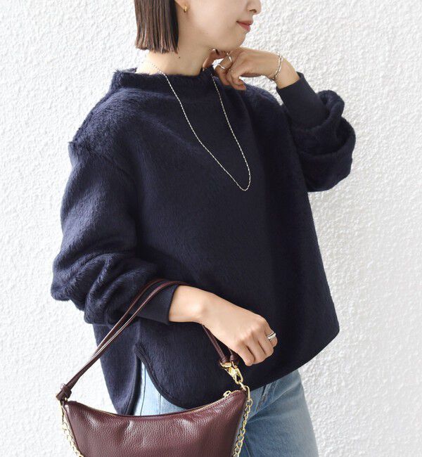 SHIPS for women「【WEB限定】〈手洗い可能〉バルフィー ロング シャギー ボトルネック プルオーバー」|ニット・セーター|