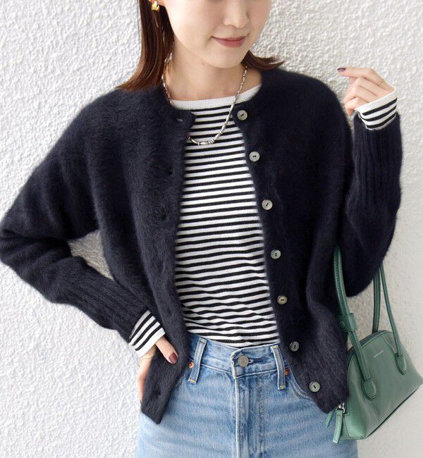 SHIPS for women「〈洗濯機可能〉ラメ クルーネック 長袖 ニット」|ニット・セーター|