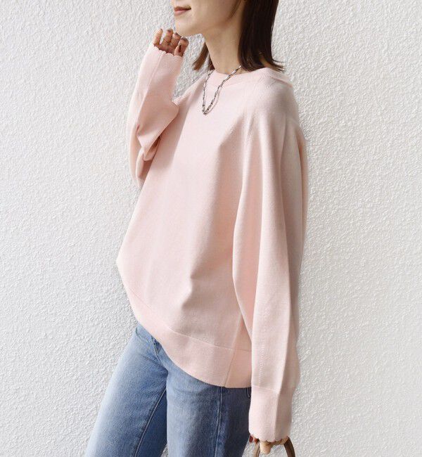 SHIPS for women「〈手洗い可能〉コットン カシミヤ混 スカラップヘム ボートネック プルオーバー」|ニット・セーター|