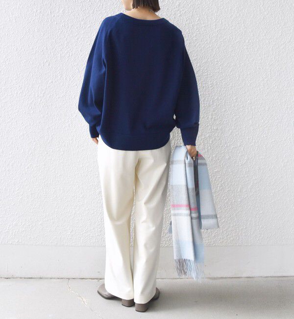 SHIPS for women「〈手洗い可能〉コットン カシミヤ混 スカラップヘム ボートネック プルオーバー」|ニット・セーター|