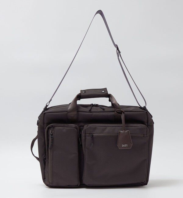 SHIPS「【新色追加】【WEB限定】SHIPS: 3WAY ビズ ワイド ブリーフ バッグ」|リュック|ブラウン