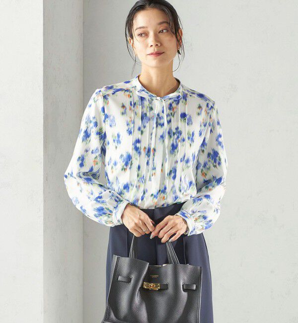 SHIPS for women「〈洗濯機可能〉無地 / プリント ピンタック ブラウス（セレモニー対応可）」|シャツ・ブラウス|