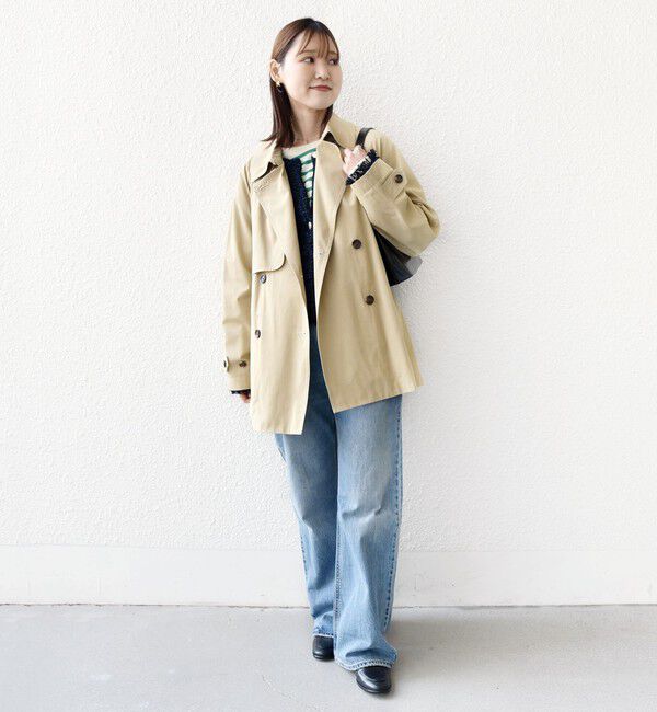 SHIPS for women「〈撥水加工〉バック ギャザー ドロスト ミディ丈 トレンチ コート」|トレンチコート|