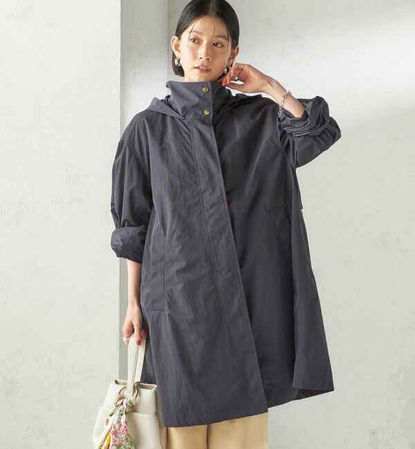 SHIPS for women「〈手洗い可 / 撥水加工 / UVカット〉 スタンドカラー フード コート」|その他|