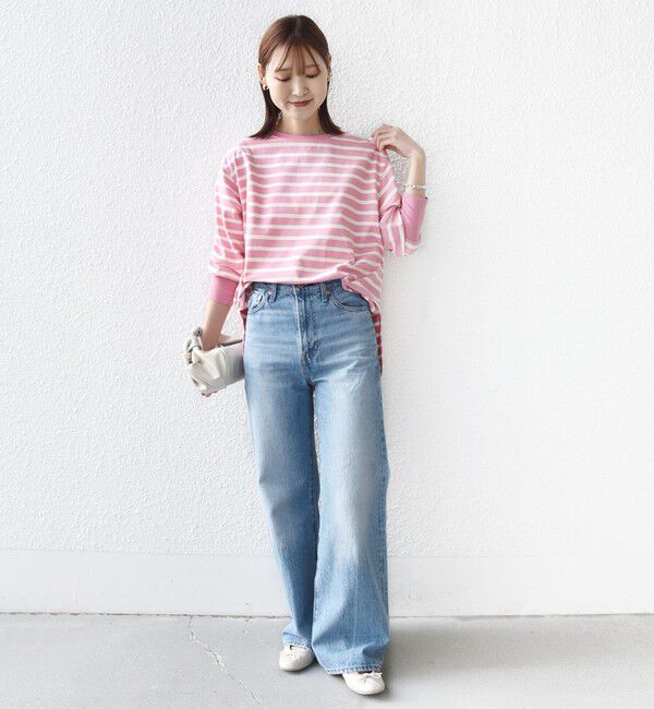 SHIPS for women「【SHIPS別注】TENNESSEE:〈洗濯機可能〉ワイド ボーダー TEE」|Tシャツ・カットソー|