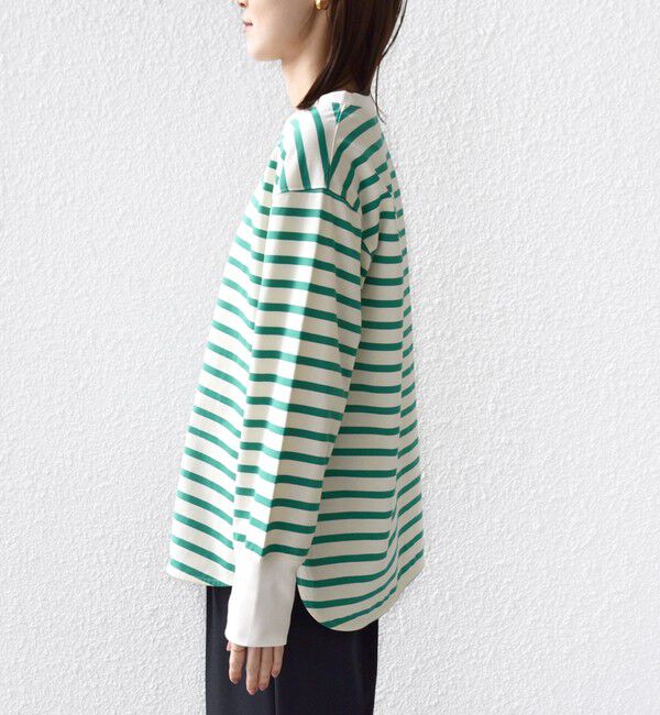 SHIPS for women「【SHIPS別注】TENNESSEE:〈洗濯機可能〉ワイド ボーダー TEE」|Tシャツ・カットソー|