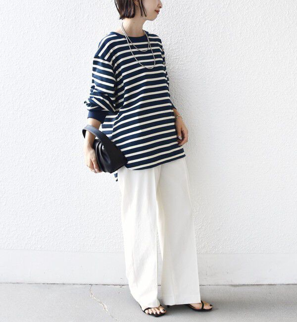 SHIPS for women「【SHIPS別注】TENNESSEE:〈洗濯機可能〉ワイド ボーダー TEE」|Tシャツ・カットソー|