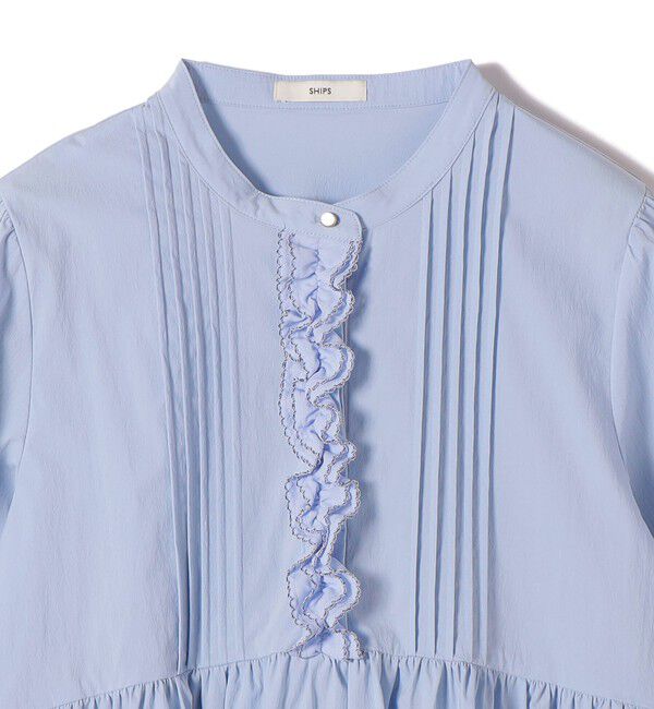 SHIPS for women「【WEB限定】〈手洗い可能〉フリル 刺繍 ペプラム ブラウス」|シャツ・ブラウス|
