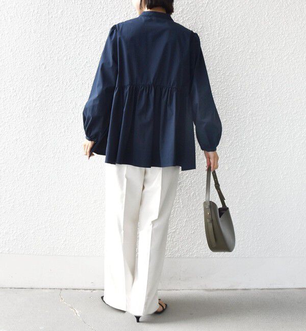 SHIPS for women「【WEB限定】〈手洗い可能〉フリル 刺繍 ペプラム ブラウス」|シャツ・ブラウス|