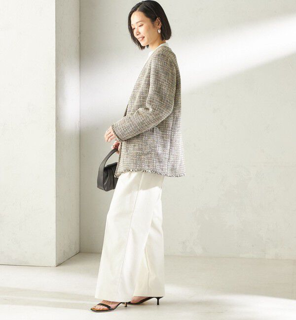 SHIPS for women「〈UVカット / 吸水速乾 / 手洗い可能〉綿麻混 オックス 2タック ストレート パンツ」|その他|