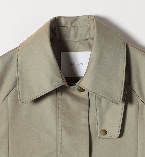 SHIPS any「SHIPS any:〈手洗い可能〉シャンブレー Aライン フレア ショート コート」|その他|