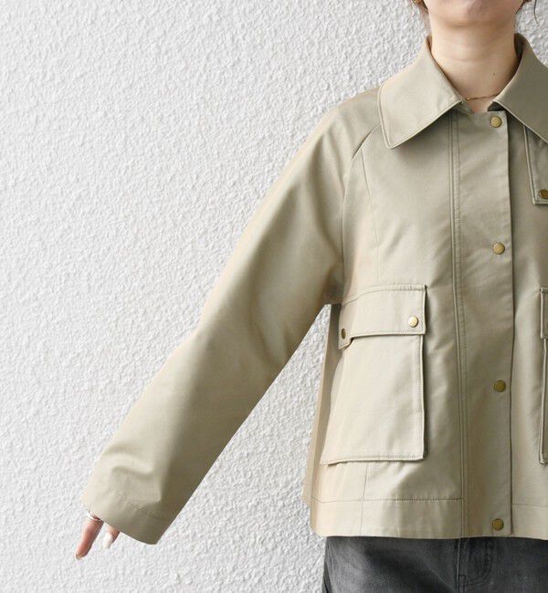 SHIPS any「SHIPS any:〈手洗い可能〉シャンブレー Aライン フレア ショート コート」|その他|