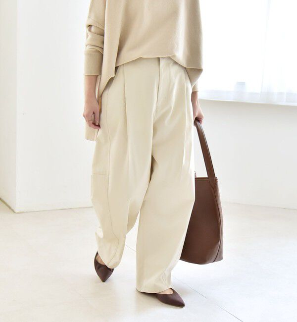quaranciel「quaranciel:〈洗濯機可能〉コクーン ワイド チノ パンツ」|チノ|