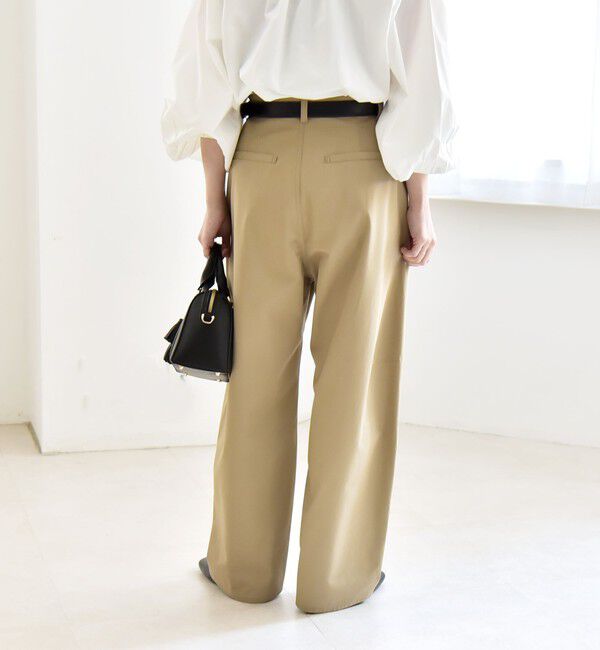 quaranciel「quaranciel:〈洗濯機可能〉コクーン ワイド チノ パンツ」|チノ|