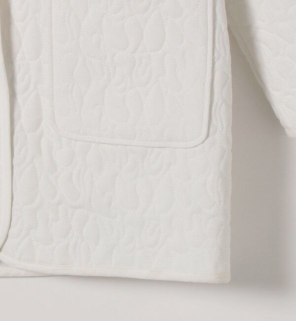 SHIPS any「SHIPS any: キルティング ステッチ ノーカラー ミディ コート」|ノーカラーコート|