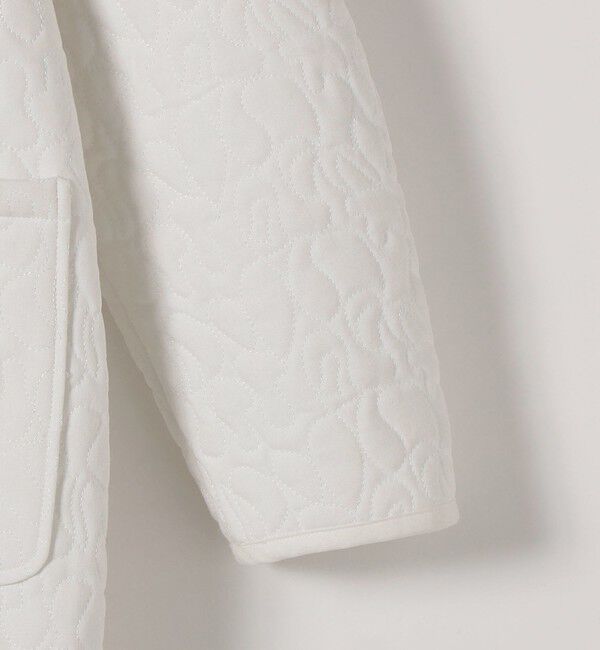 SHIPS any「SHIPS any: キルティング ステッチ ノーカラー ミディ コート」|ノーカラーコート|