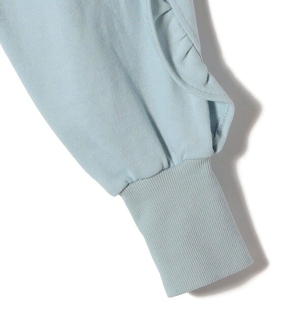 SHIPS for women「【WEB限定】〈手洗い可能〉モックネック 袖 フリル デザイン ミニ 裏毛 プルオーバー」|Tシャツ・カットソー|