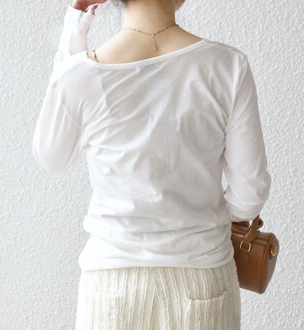 SHIPS any「SHIPS any:〈手洗い可能〉シアー コットン ヘンリーネック プルオーバー」|Tシャツ・カットソー|