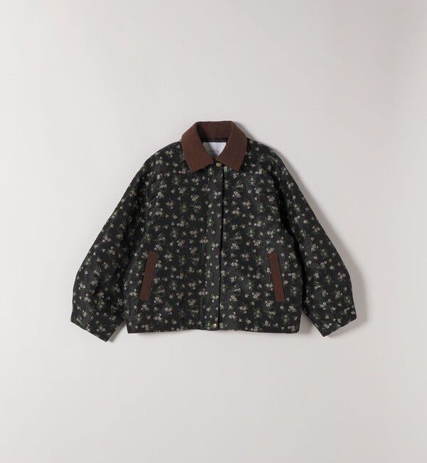 SHIPS any「SHIPS any:〈手洗い可能〉フラワー ジャカード ジップ ブルゾン」|ブルゾン・スタジャン|