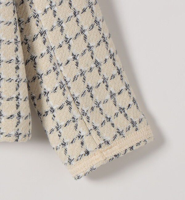 SHIPS any「SHIPS any: ツイード  パイピング ノーカラー ジャケット」|ノーカラージャケット|