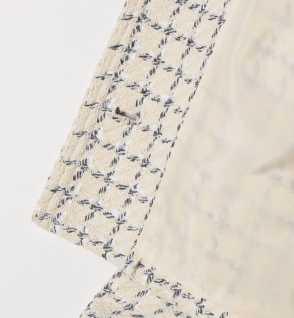 SHIPS any「SHIPS any: ツイード  パイピング ノーカラー ジャケット」|ノーカラージャケット|