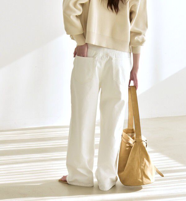 quaranciel「《一部追加予約》quaranciel:〈洗濯機可能〉ハイライズ ルーズ ワイド デニム パンツ」|デニム|