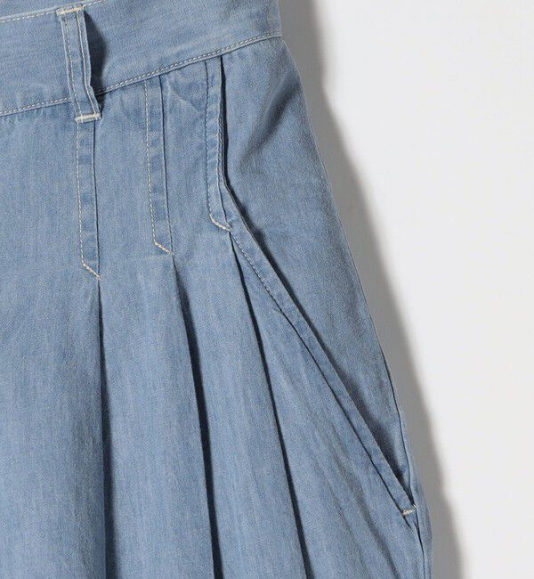 SHIPS any「SHIPS any:〈洗濯機可能〉ライト デニム バレル タック パンツ」|デニム|