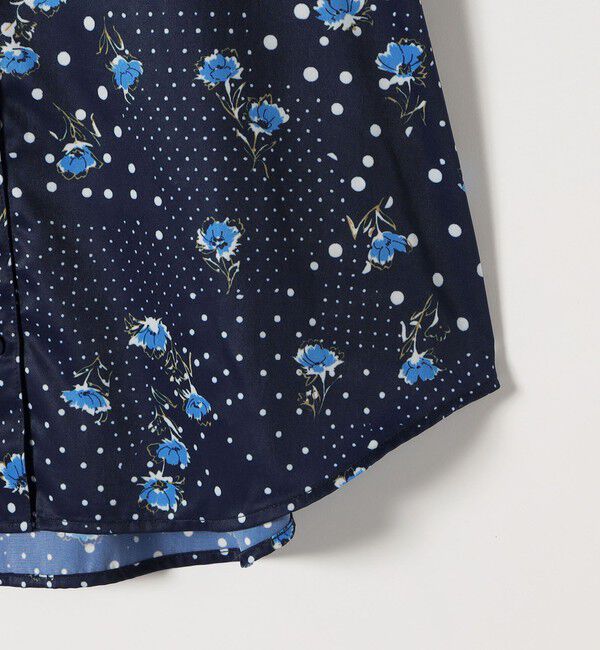 quaranciel「quaranciel:〈洗濯機可能〉ドット フラワー プリント リボンタイ シャツ」|シャツ・ブラウス|