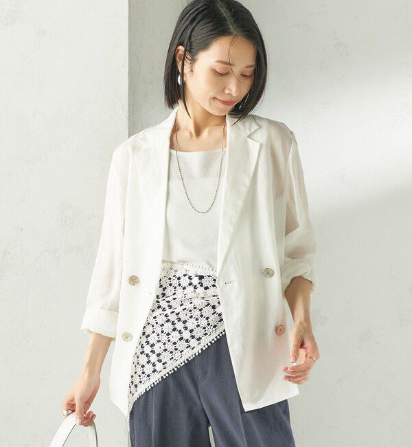 SHIPS for women「《一部予約》〈手洗い可能〉ラミー 4 ジャケット 26SS」|テーラードジャケット|