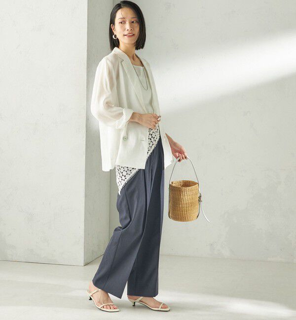 SHIPS for women「《一部予約》〈手洗い可能〉ラミー 4 ジャケット 26SS」|テーラードジャケット|