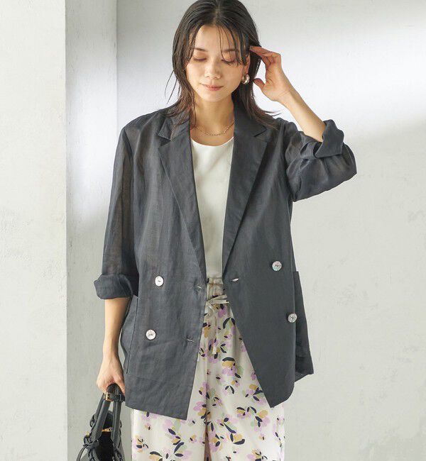 SHIPS for women「《一部予約》〈手洗い可能〉ラミー 4 ジャケット 26SS」|テーラードジャケット|