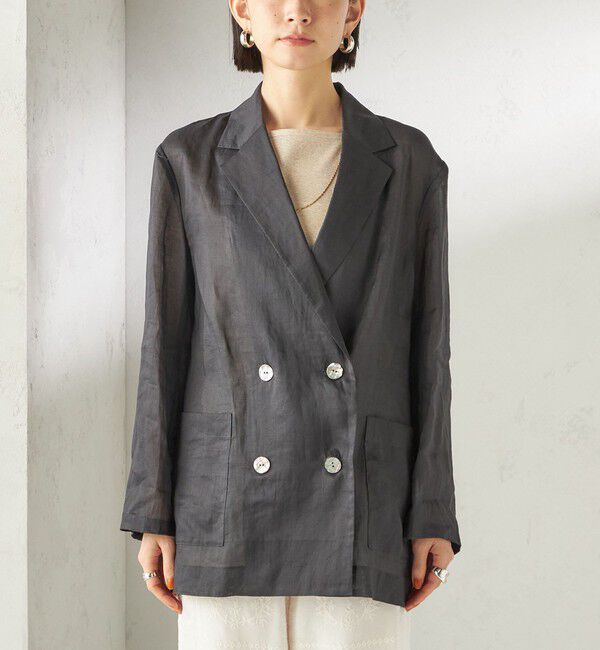 SHIPS for women「《一部予約》〈手洗い可能〉ラミー 4 ジャケット 26SS」|テーラードジャケット|