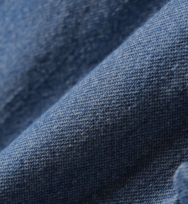 SHIPS for women「《追加予約》〈洗濯機可能〉ライトオンス フリル デニム シャツ」|シャツ・ブラウス|