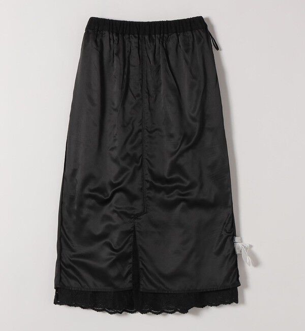 SHIPS any「《追加予約》SHIPS any:〈手洗い可能〉フラワー メッシュ レース タック セミフレア スカート」|スカート|