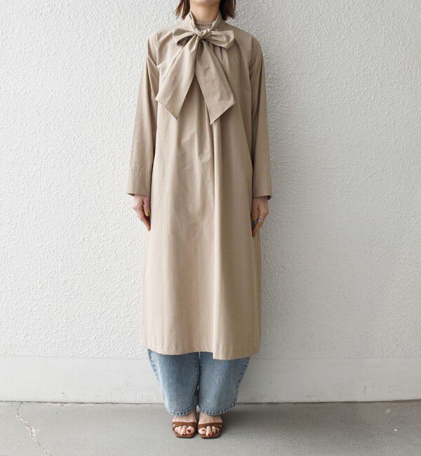 SHIPS any「SHIPS any:〈洗濯機可能〉タイプライター ボウタイ リボン シャツ ワンピース」|ワンピース|