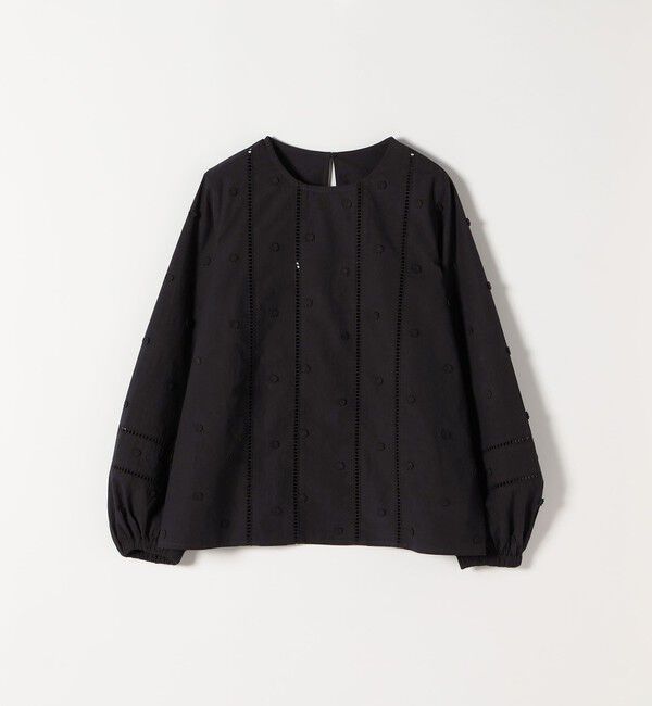 SHIPS any「SHIPS any:〈洗濯機可能〉フラワー モチーフ ハシゴレース クルーネック ブラウス」|シャツ・ブラウス|