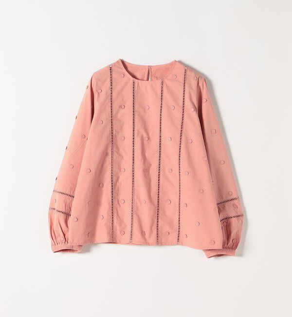 SHIPS any「SHIPS any:〈洗濯機可能〉フラワー モチーフ ハシゴレース クルーネック ブラウス」|シャツ・ブラウス|