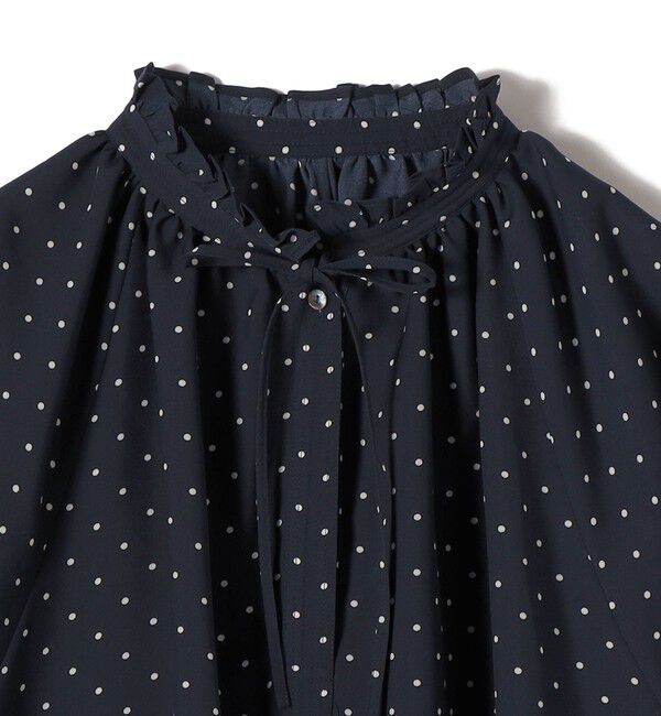 SHIPS for women「〈手洗い可能〉ドット リボン デザイン 長袖 ブラウス」|シャツ・ブラウス|