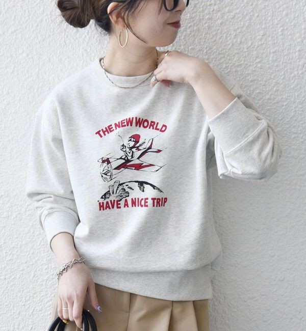 SHIPS any「《一部追加予約》【SHIPS any別注】THE KNiTS:〈洗濯機可能〉ロゴ プリント スウェット 26SS」|スウェット・ジャージ|