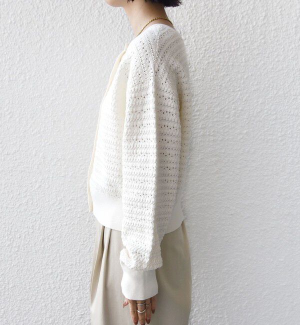 SHIPS for women「〈手洗い可能〉柄編み 2WAY カーディガン」|カーディガン|
