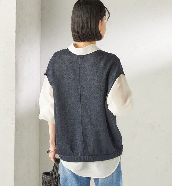 SHIPS for women「〈手洗い可能〉ブライト ペーパー 裾 ドロスト ニット プルオーバー」|ベスト・ジレ|