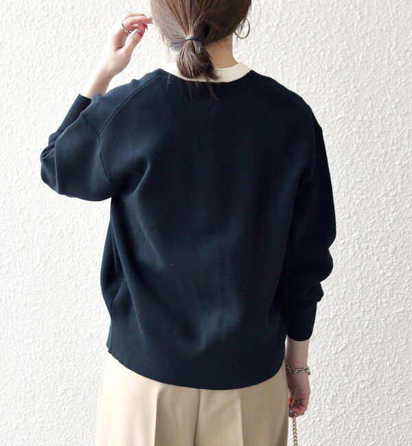 SHIPS any「《追加予約》SHIPS any:〈手洗い可能〉バイカラー スキッパー ニット カーディガン」|カーディガン|